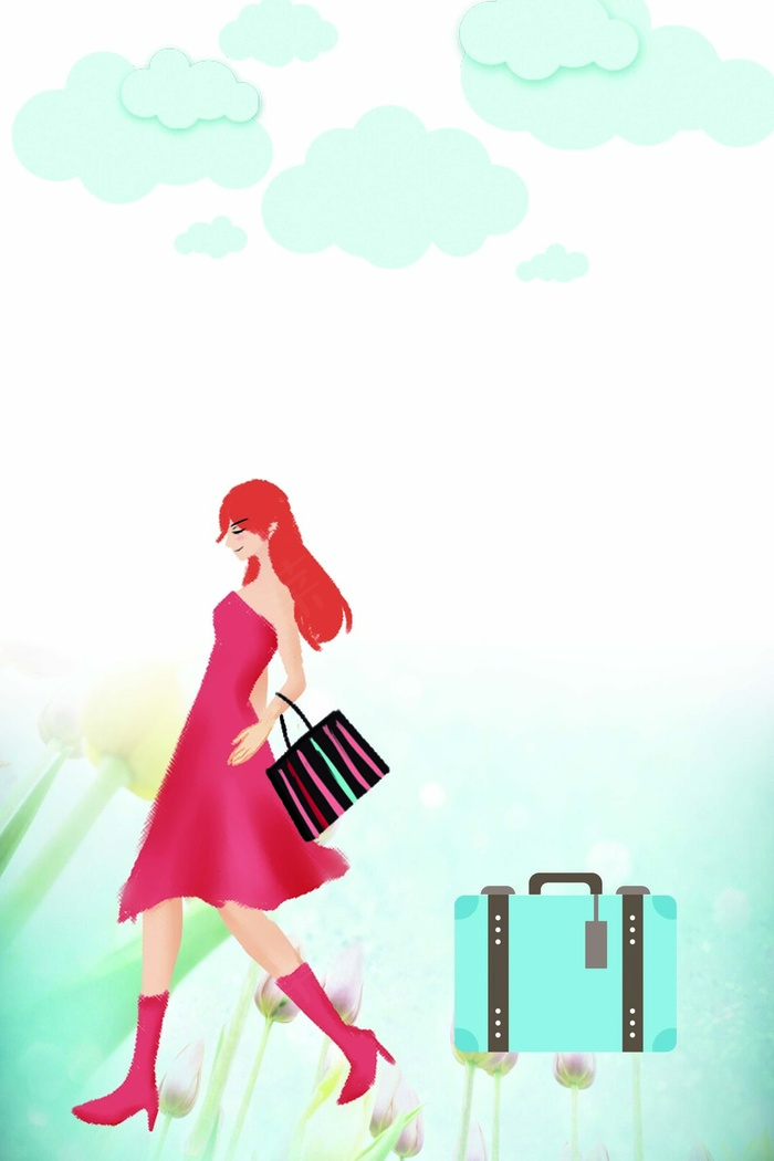 女王节女生节背景