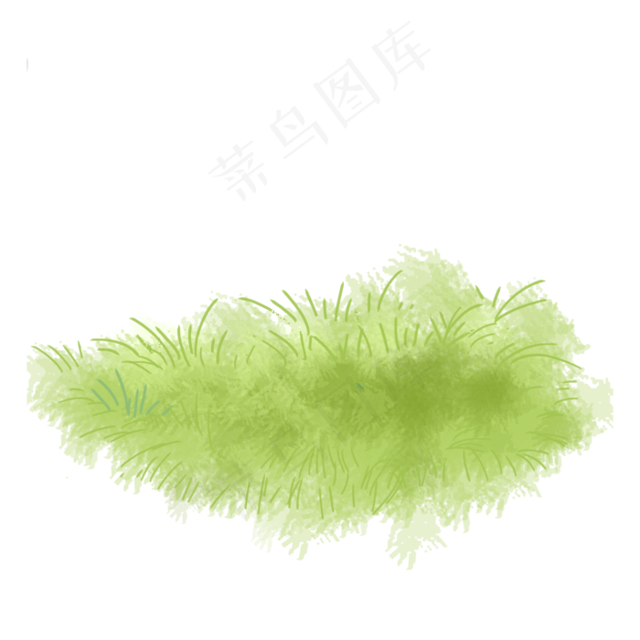 绿色手绘通用草丛装饰,免抠元素(2000X2000(DPI:300))psd模版下载