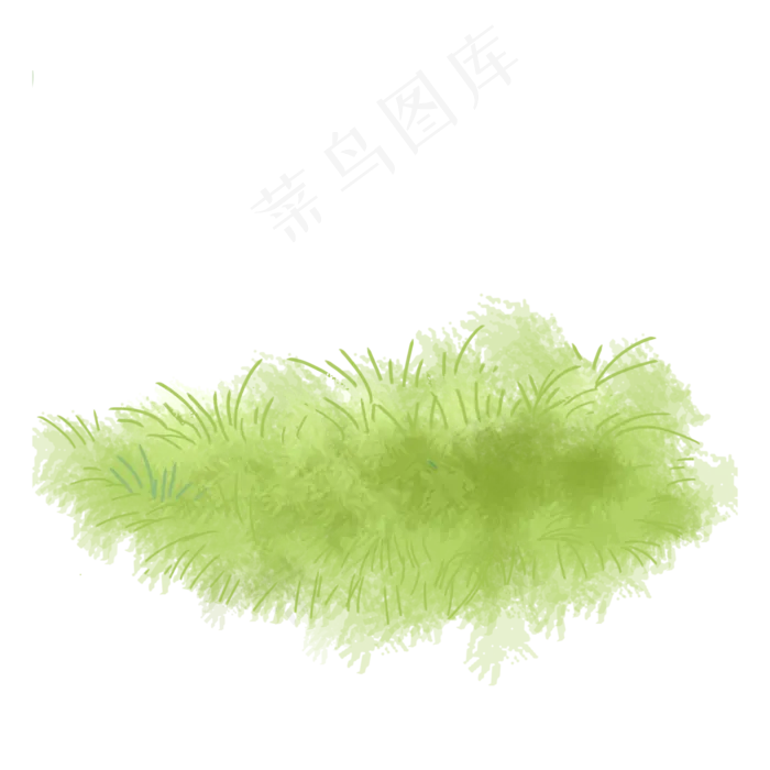 绿色手绘通用草丛装饰,免抠元素(2000X2000(DPI:300))psd模版下载