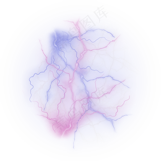 炫酷闪电蓝色紫色字母P