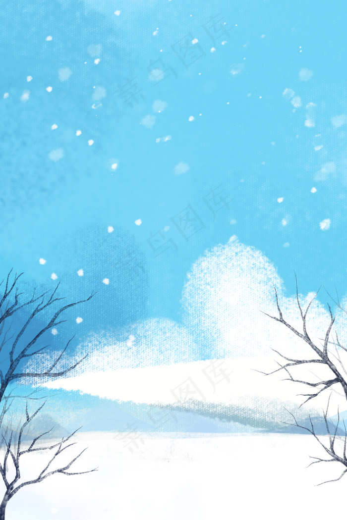 大寒雪景psd分层banner(3543*5315px 	      )psd模版下载