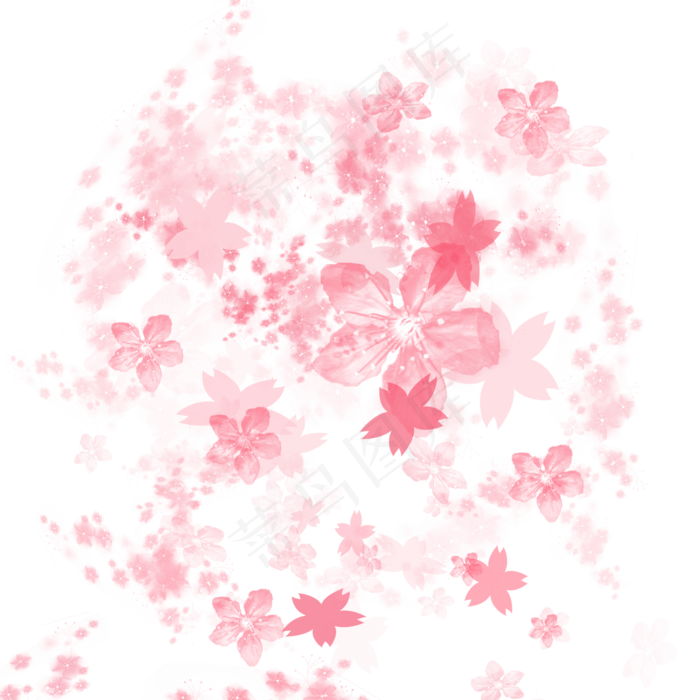 樱花花瓣飘落元素,免抠元素