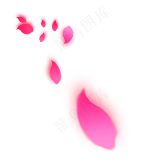 粉色玫瑰花瓣飘散