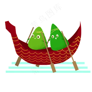 创意卡通赛龙舟粽子船