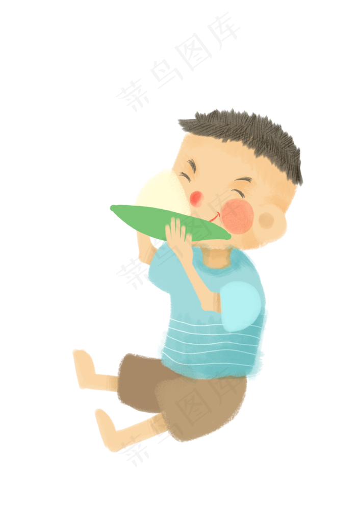端午节可爱小孩吃粽子(2480X3508(DPI:300))psd模版下载