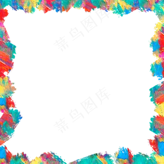 创意五颜六色油画边框