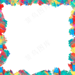 创意五颜六色油画边框