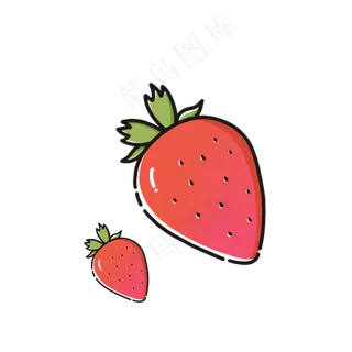 MBE草莓卡通png素材