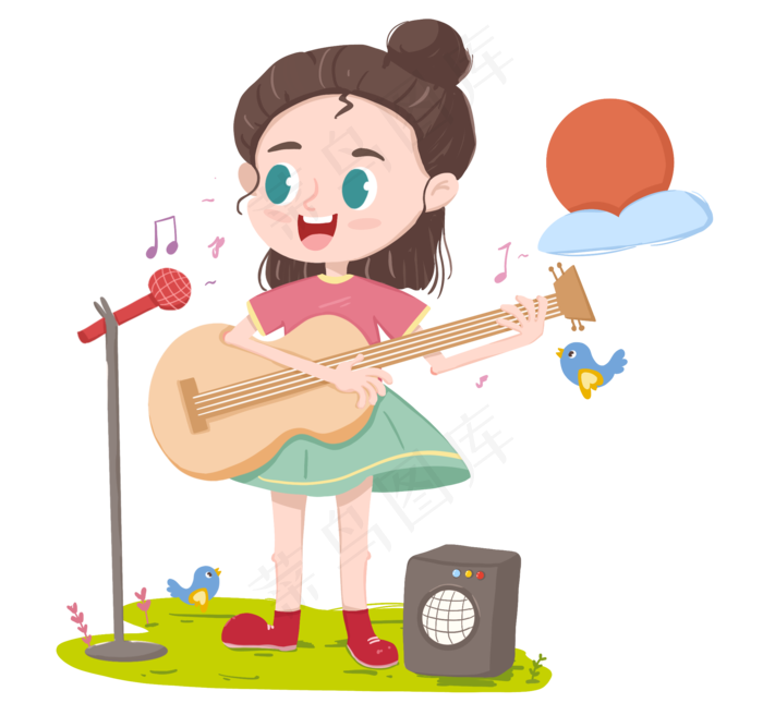 儿童节弹奏吉他