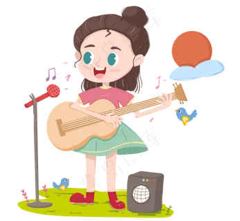 儿童节弹奏吉他