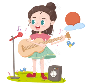 儿童节弹奏吉他