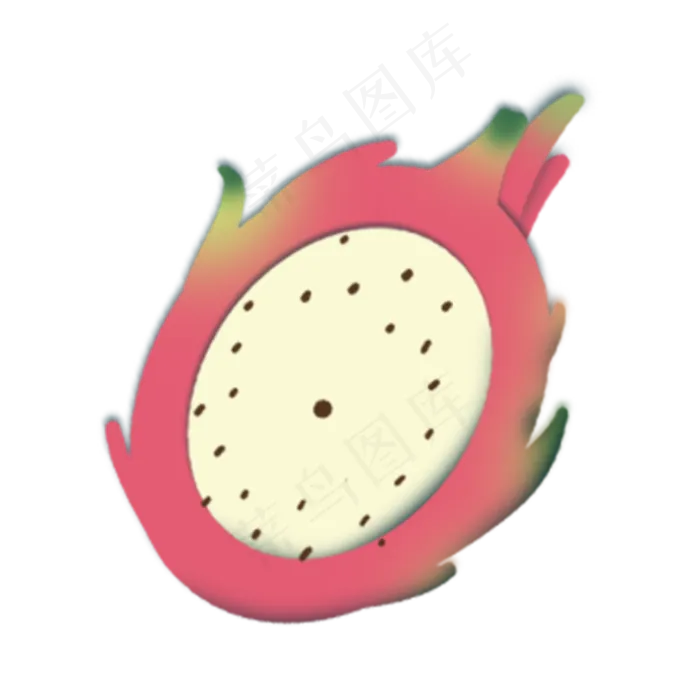 半个新鲜的火龙果(2000X2000(DPI:300))psd模版下载