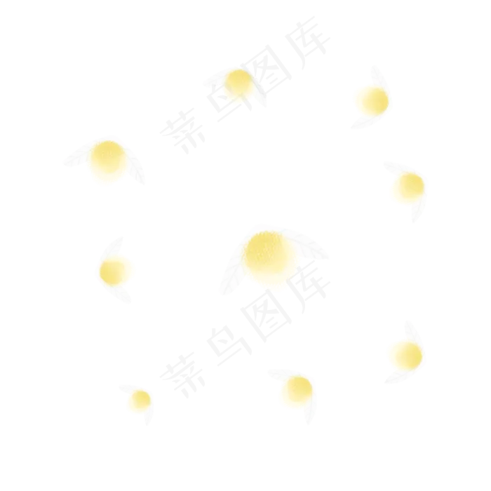 发光的萤火虫(2000X2000(DPI:300))psd模版下载