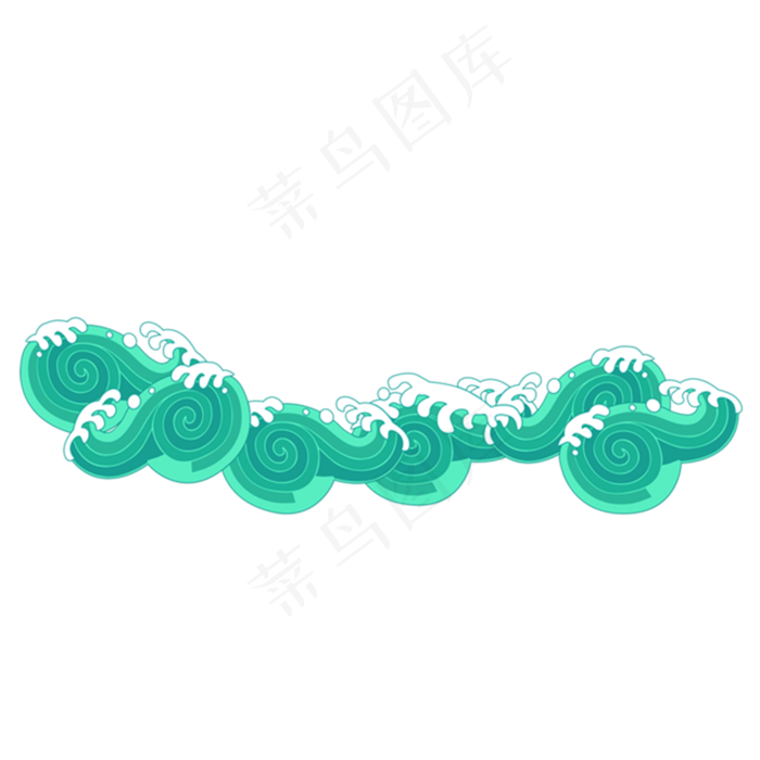 感恩父亲节绿色海浪