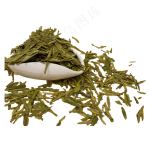 一小碟清新的茶叶,免抠元素