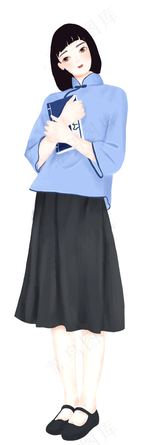 54五四青年节复古风蓝色创意节日