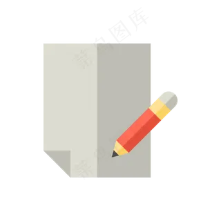 毕业季文具纸笔卡通矢量图