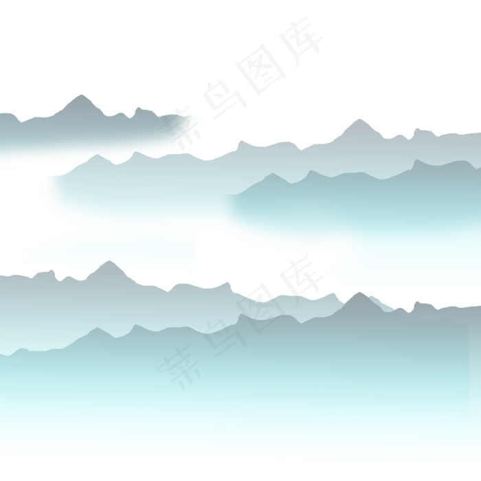 清明水墨风山水画