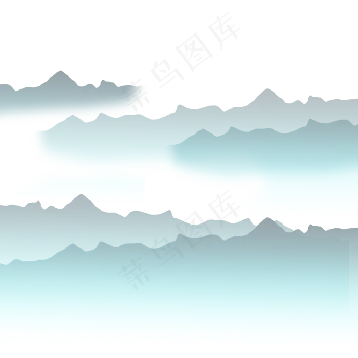 清明水墨风山水画(2000X2000(DPI:300))psd模版下载