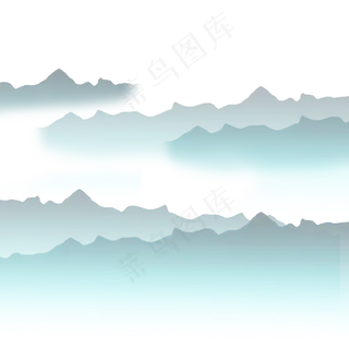 清明水墨风山水画