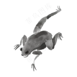 水墨水彩可爱长腿青蛙 水墨水彩可爱长腿青蛙