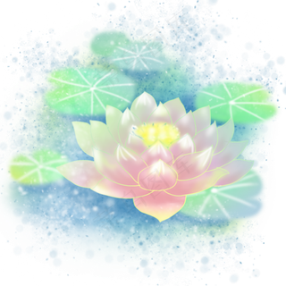 卡通手绘梦幻莲花,免抠元素