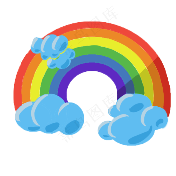 手绘儿童节彩虹彩虹,免抠元素