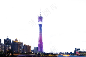 广州塔城市夜景,免抠元素