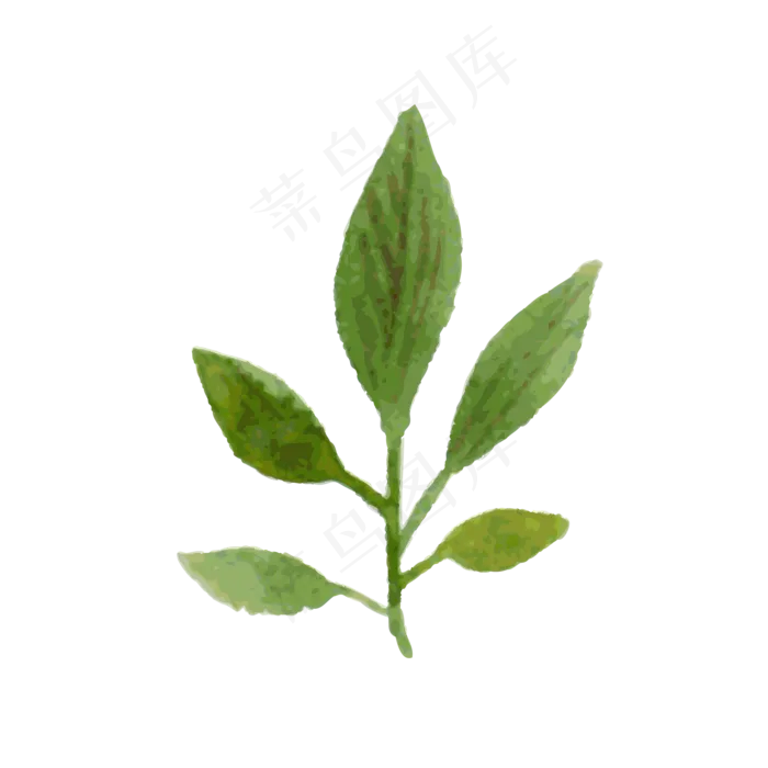 水墨风叶子矢量素材ai矢量模版下载