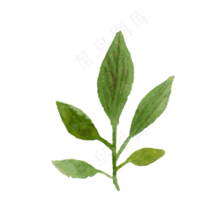 水墨风叶子矢量素材