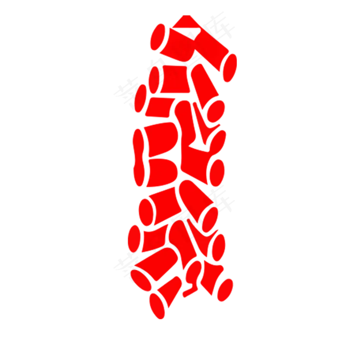 红色创意鞭炮元素,免抠元素(2000X2000(DPI:300))psd模版下载