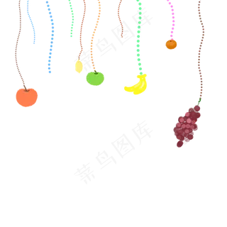 彩色果实悬挂元素