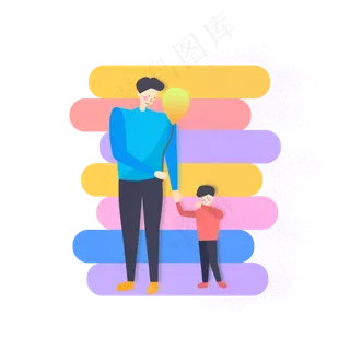 父亲节爸爸与孩子一起玩