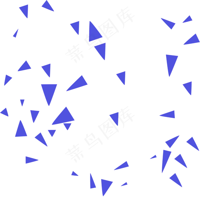 蓝色三角碎片,免抠元素(7500*7367px 300 dpi )ai矢量模版下载