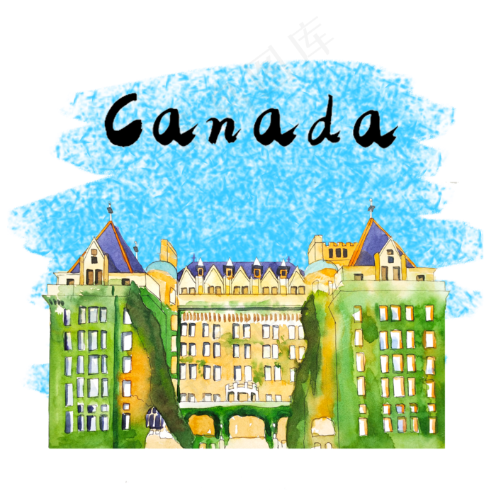 旅游加拿大地标,免抠元素