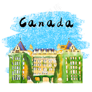 旅游加拿大地标,免抠元素
