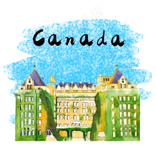 旅游加拿大地标,免抠元素