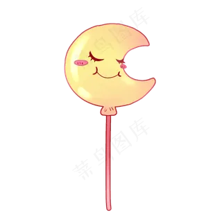 月牙气球,免抠元素