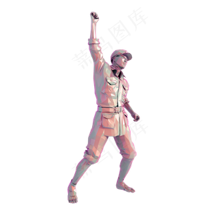 多边形红军png图