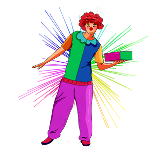 整人小丑人物png图