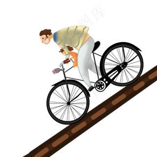 父亲节父亲带女儿兜风手绘