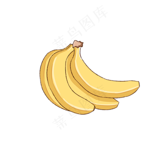 二十四节气之处暑手绘香蕉元素