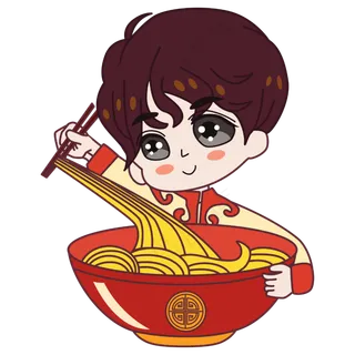 2019年二月二龙抬头吃面人物矢量�,免抠元素