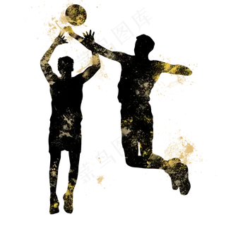 开学季排球社团招新剪影,免抠元素