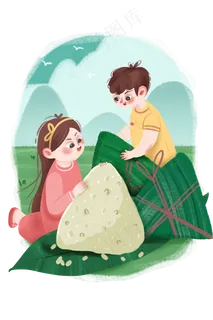 端午卡通人物装饰图