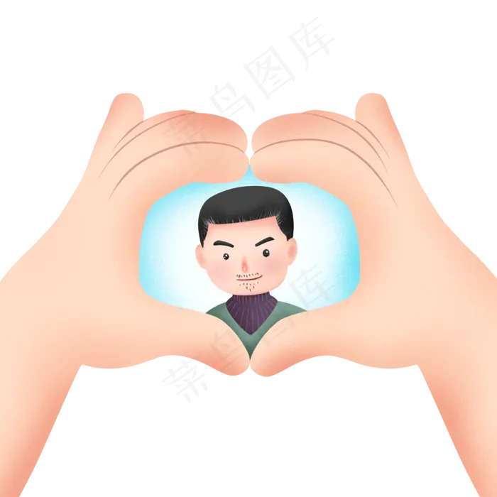 父亲节扁平风(2000X2000(DPI:300))psd模版下载