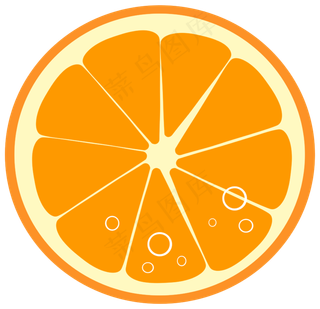 矢量新鲜柠檬橘子水果素材