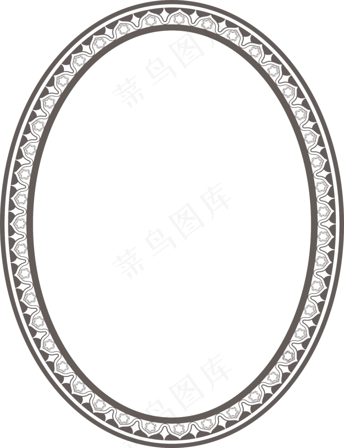 欧式复古花纹相框边框(5505*7164px)ai矢量模版下载