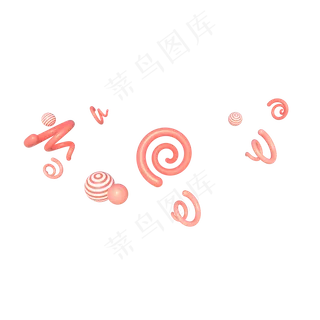 C4D立体螺旋几何漂浮素材装饰,免抠元素 C4D立体螺旋几何漂浮素材装饰,免抠元素