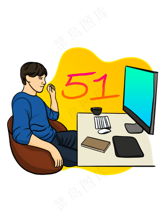 劳动五一IT计算机码农PNG